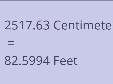2517.63 CM TO FEET