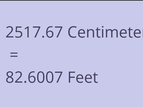 2517.67 CM TO FEET