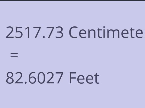 2517.73 CM TO FEET