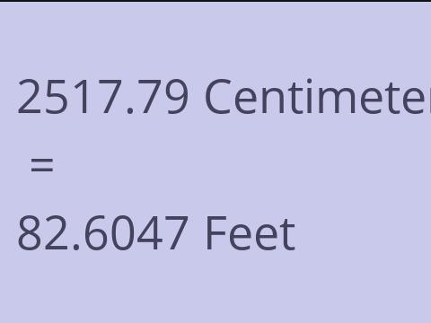 2517.79 CM TO FEET