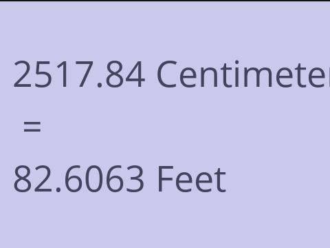 2517.84 CM TO FEET