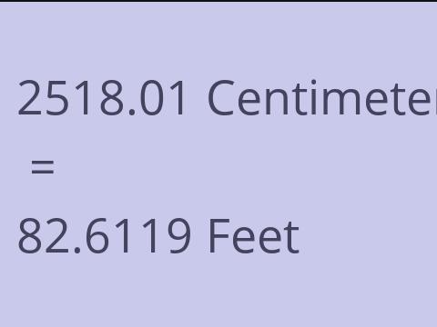 2518.01 CM TO FEET