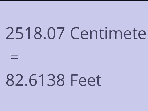 2518.07 CM TO FEET