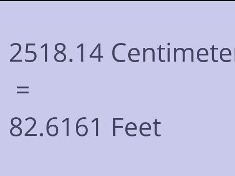 2518.14 CM TO FEET