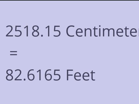 2518.15 CM TO FEET