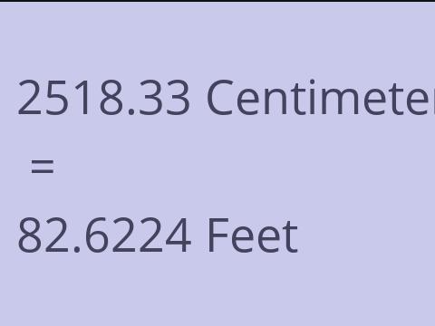 2518.33 CM TO FEET