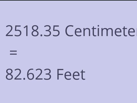 2518.35 CM TO FEET