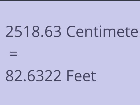 2518.63 CM TO FEET
