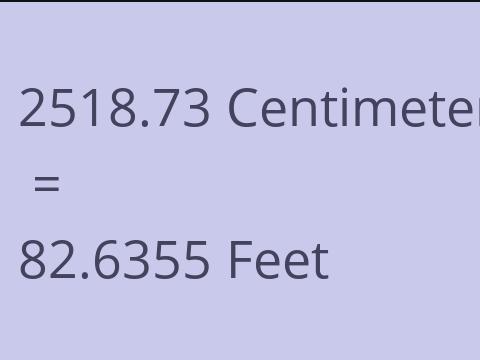 2518.73 CM TO FEET