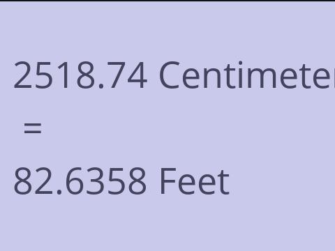 2518.74 CM TO FEET