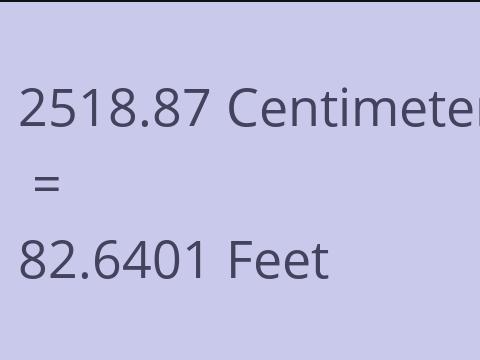 2518.87 CM TO FEET