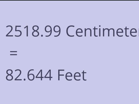 2518.99 CM TO FEET