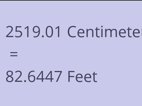 2519.01 CM TO FEET