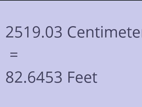 2519.03 CM TO FEET