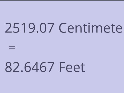 2519.07 CM TO FEET
