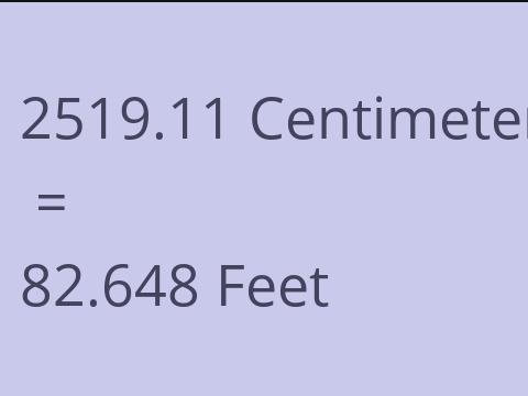 2519.11 CM TO FEET