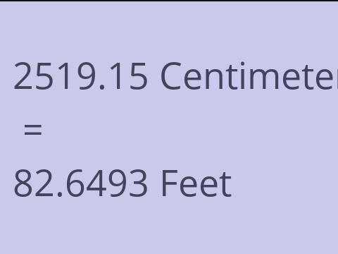 2519.15 CM TO FEET