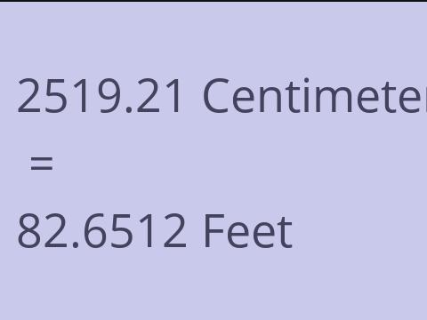 2519.21 CM TO FEET