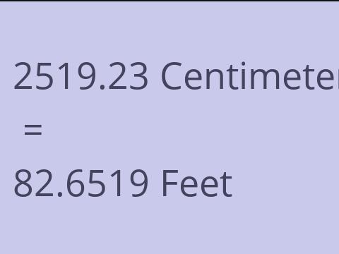 2519.23 CM TO FEET