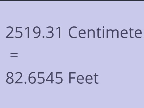 2519.31 CM TO FEET