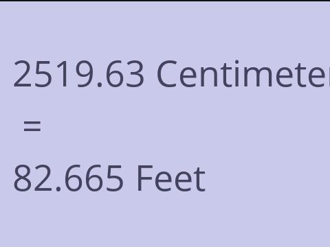 2519.63 CM TO FEET