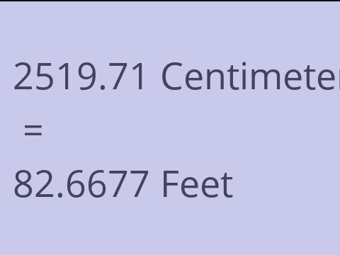 2519.71 CM TO FEET