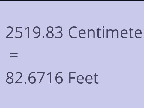 2519.83 CM TO FEET