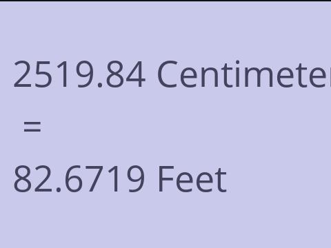 2519.84 CM TO FEET