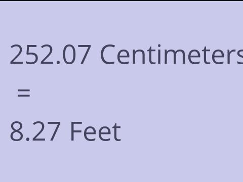 252.07 CM TO FEET