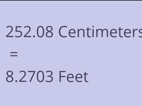 252.08 CM TO FEET