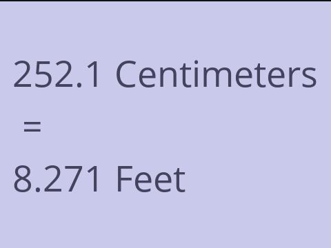 252.1 CM TO FEET