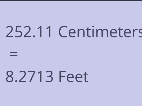 252.11 CM TO FEET