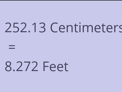 252.13 CM TO FEET