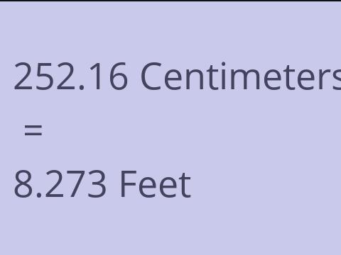 252.16 CM TO FEET