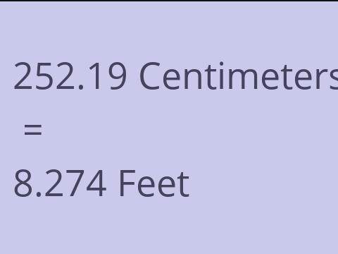 252.19 CM TO FEET