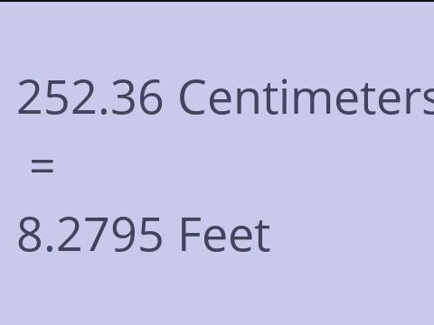 252.36 CM TO FEET