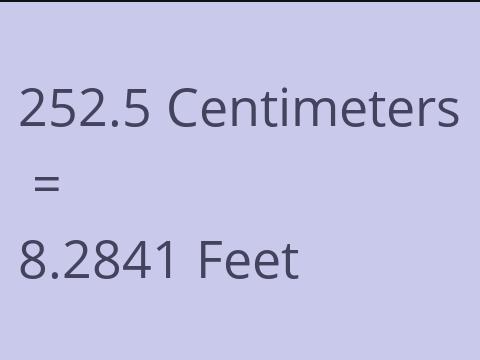 252.5 CM TO FEET