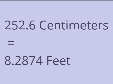 252.6 CM TO FEET