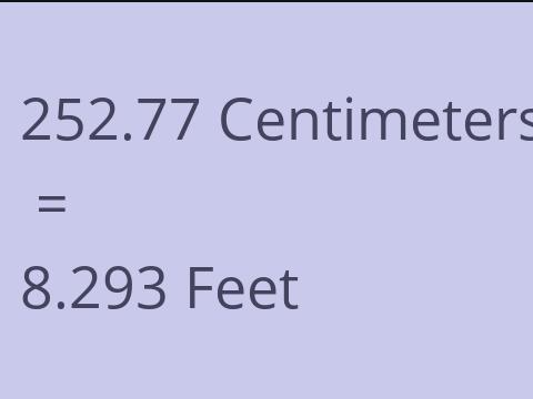 252.77 CM TO FEET