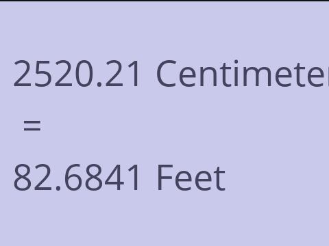 2520.21 CM TO FEET