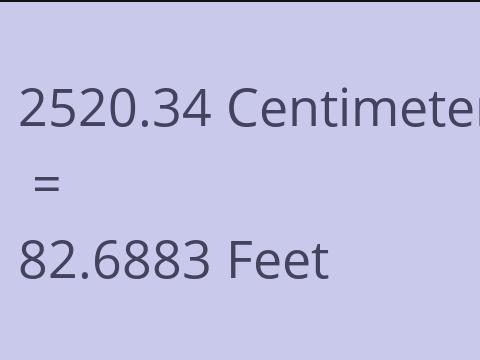 2520.34 CM TO FEET