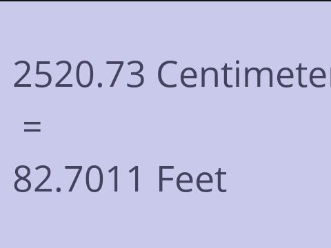2520.73 CM TO FEET