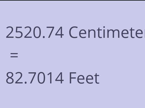 2520.74 CM TO FEET