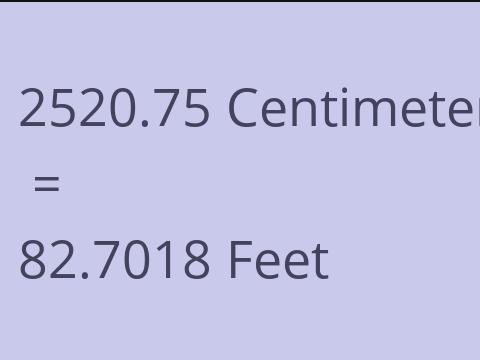 2520.75 CM TO FEET