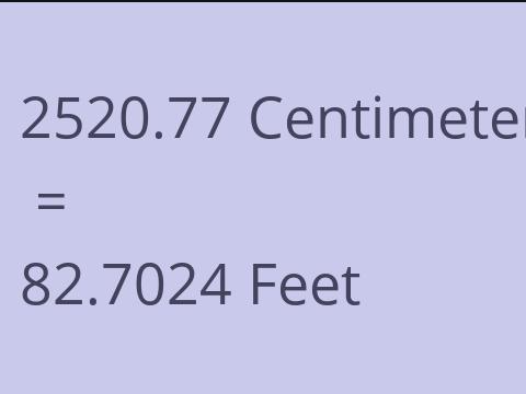 2520.77 CM TO FEET