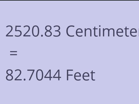 2520.83 CM TO FEET