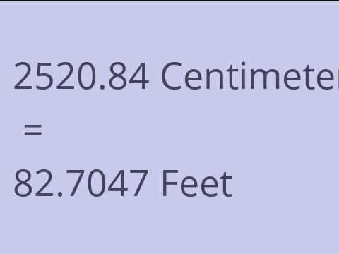 2520.84 CM TO FEET