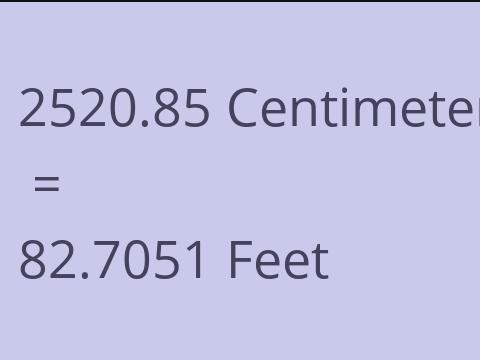 2520.85 CM TO FEET
