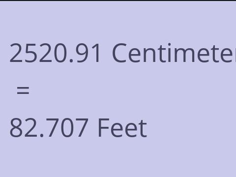 2520.91 CM TO FEET