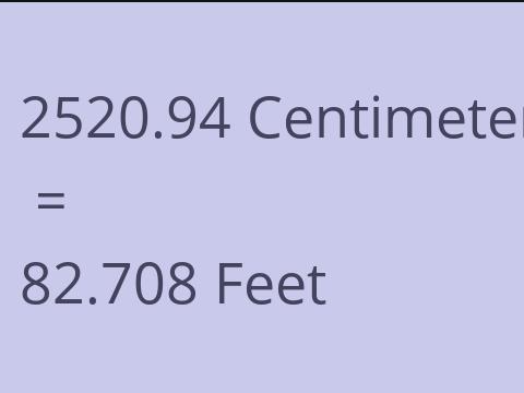 2520.94 CM TO FEET